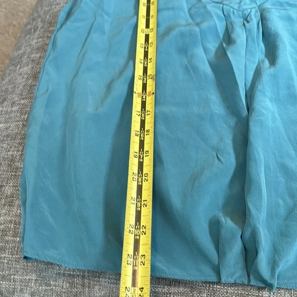 Tory Burch Womens Sleeveless Ruffle Trim Blouse Top Blue Size 4 Round Ne… - Picture 8 of 12